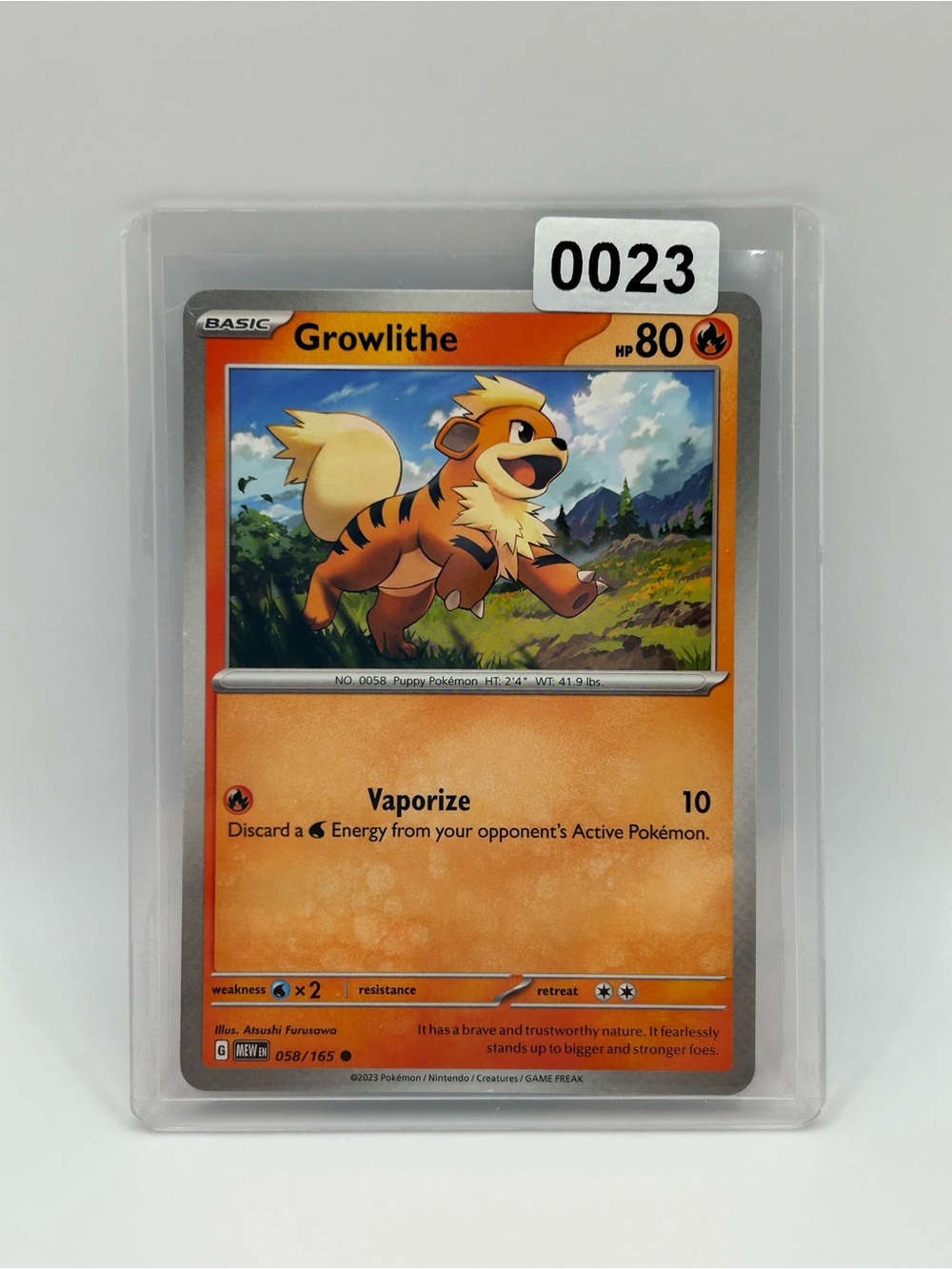 Growlithe Pokemon Card